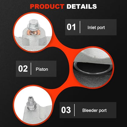 cciyu Front Left Disc Brake Caliper w/Bracket 18B4817 - size: Front Left[18B4817]