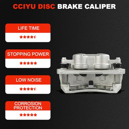 cciyu Front Right Disc Brake Caliper Assembly With Bracket 18B5172 - size: Front Right[18B5172]