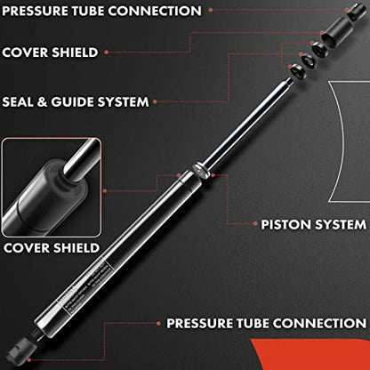 A-Premium Convertible Top Cover Lift Supports Gas Shock Struts Gas Springs