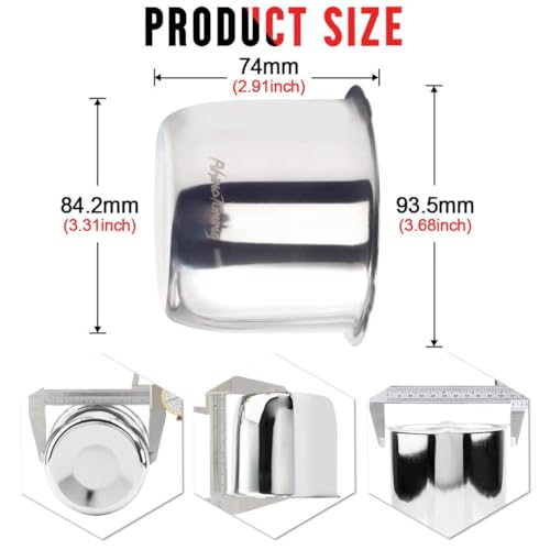 RTrhinotuning Stainless Steel Push Through Center Caps 3.31" for Trailer Truck Rv Wheel Rims Chrome Trailer Hub Cap 2.91" Hight 4 PCS Wheel Center Caps - color: Chrome, size: 3.31" Center Hole, 2.91" Height