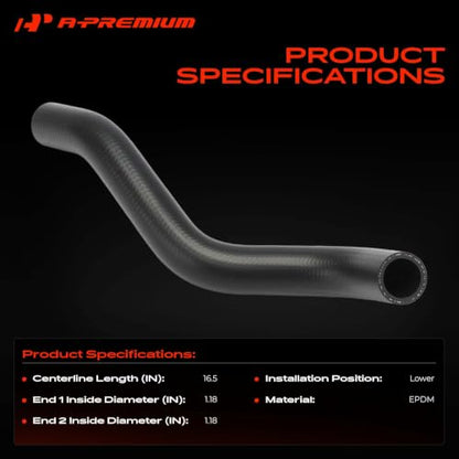 A-Premium Lower Engine Radiator Coolant Hose Compatible with Honda - style: Lower