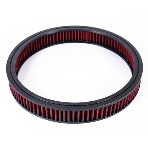 14"x2" Round Air Cleaner Filter Element High Flow (Red) - size: 14" x 2" Red