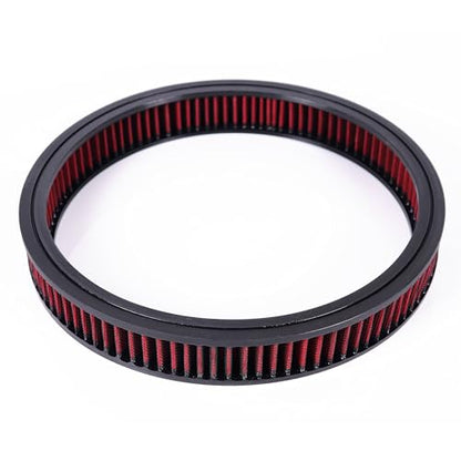 14"x2" Round Air Cleaner Filter Element High Flow (Red) - size: 14" x 2" Red