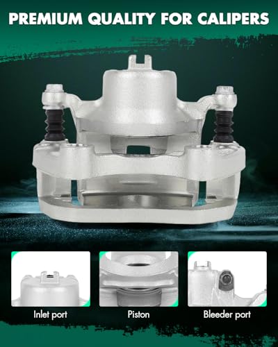 SCITOO 19B2690 19B2691 Front Left & Right Disc Brake Calipers With Bracket - size: Front[19B2690 & 19B2691]Silver