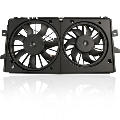 Engine Cooling Radiator Fan Assembly Fit for Buick Lacrosse 2008-2009, Chevrolet Impala 2006-2013, Impala Limited 2014-2016, Monte Carlo 2006-2007, Pontiac Grand Prix 2005-2008 - size: 620974, 620973