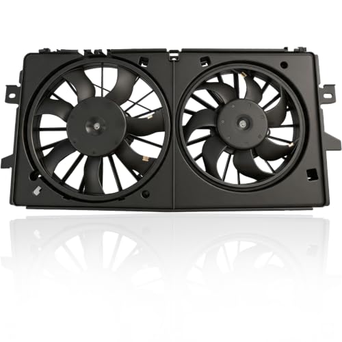 Engine Cooling Radiator Fan Assembly Fit for Buick Lacrosse 2008-2009, Chevrolet Impala 2006-2013, Impala Limited 2014-2016, Monte Carlo 2006-2007, Pontiac Grand Prix 2005-2008 - size: 620974, 620973