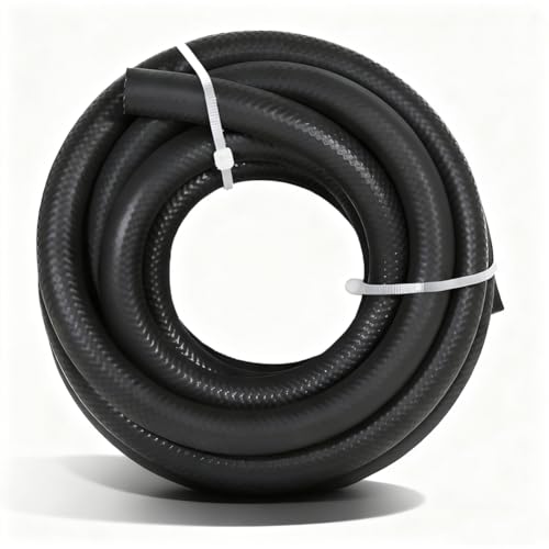 3/8 Transmission Oil Cooler Hose - J1532 Power Steering Hose 10FT, Ideal for Fuel, Hydraulic, and Power Steering 300PSI High Pressure - size: 3/8 10FT