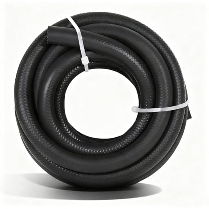 3/8 Transmission Oil Cooler Hose - J1532 Power Steering Hose 10FT, Ideal for Fuel, Hydraulic, and Power Steering 300PSI High Pressure - size: 3/8 10FT