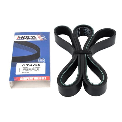 7PK1755 EPDM Serpentine Belt Compatible with 2004-2008 for Acura TSX 2.4L (Accessory Drive), 2007-2009 for Honda CR-V 2.4L (Accessory Drive)