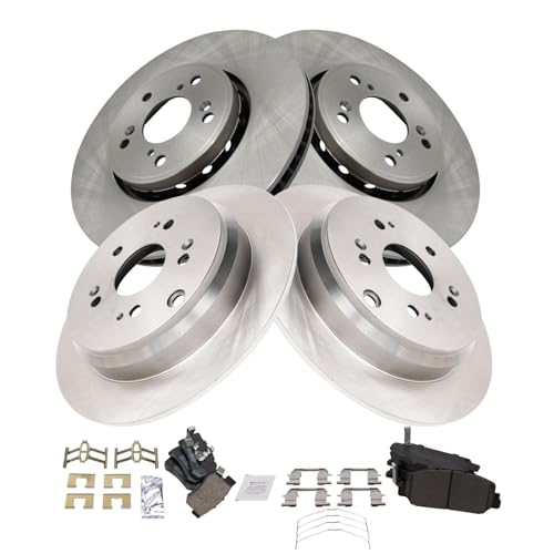 TRQ Front and Rear Brake Pad and Rotor Set Ceramic
