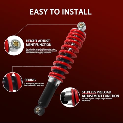 2pcs 12" Adjustable Shocks 10mm ID Go Kart Minibike - size: 10mm ID