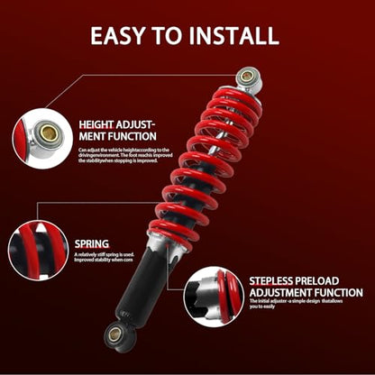 2pcs 12" Adjustable Shocks 10mm ID Go Kart Minibike - size: 10mm ID