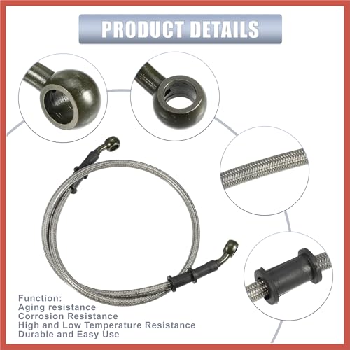 ACROPIX 80cm Motorcycle Hydraulic Brake or Clutch Line Hose Universal