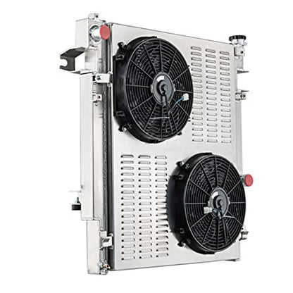 4 Row Aluminum Radiator Shroud Fan Relay Compatible with Dodge Ram 2500 3500 4500 6.7L L6 Diesel 2010-2012 Radiators