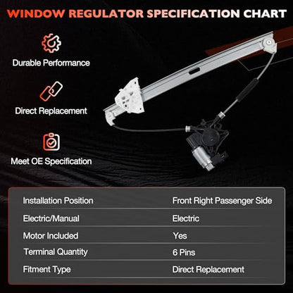 Front Right Side Window Regulator and Motor Fits for Mazda CX-7 2007-2012 - size: 748-094