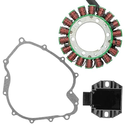 Caltric Stator and Regulator Rectifier with Gasket Compatible With Yamaha Grizzly 660 Yfm660 2002-2008