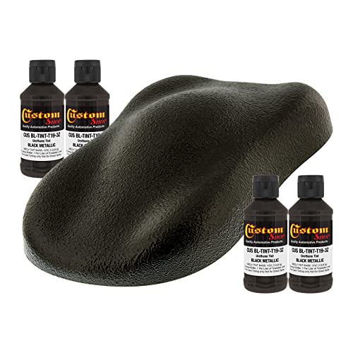 Custom Coat 3 Ounce, Black Metallic, Bed Liner Tint Concentrate, 4 Pack - color: Black Metallic, size: 3-Ounce (Pack of 4)