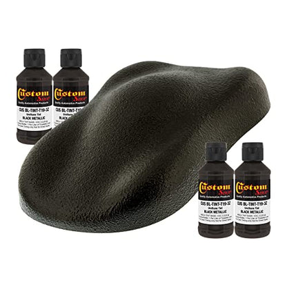 Custom Coat 3 Ounce, Black Metallic, Bed Liner Tint Concentrate, 4 Pack - color: Black Metallic, size: 3-Ounce (Pack of 4)