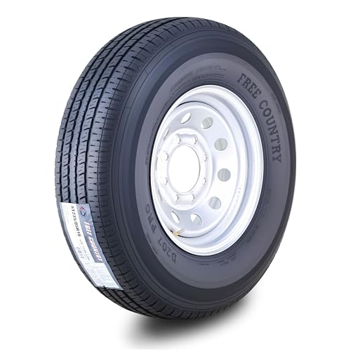 Free Country Trailer Tire Wheel ST235/85R16 12-Ply F 128N 8X6.5 Silver Mod - size: ST235/85R16