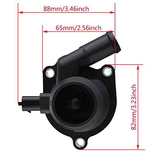 55565336 Engine Coolant Thermostat Housing Assembly with Water Inlet Replaces for 55579010 55593034 902-808 Fit for 2011-2016 Chevy Cruze Limited 1.4L,2013-2017 Buick,by LIYYOO