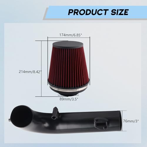 Cold Air Intake Kit + Filter Compatible With 2016-2021 Camaro 3.6L V6 Engine - size: Chevy Camaro Cold Air Intake 3.6L
