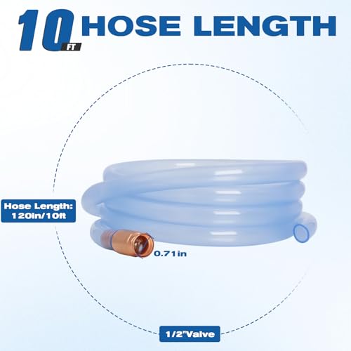 wadoy Shaker Siphon Hose 1/2",Gas Siphon Pump for Gasoline, safety siphon - size: 10FT