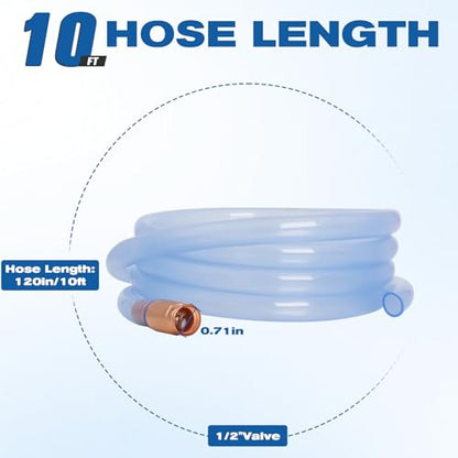 wadoy Shaker Siphon Hose 1/2",Gas Siphon Pump for Gasoline/Fuel/Water Transfer,Safety Self Priming Hose (10ft) (Pack of 2) - size: 10FT (Pack of 2)