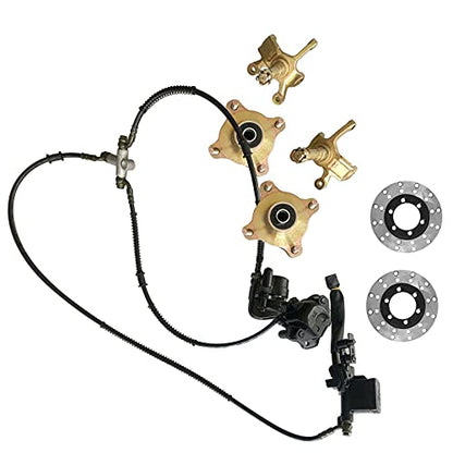ATV Front Steering Knuckle Spindle Wheel Rim Hub Brake Disc Front Brake Caliper Assembly For Go Kart Quad Dirt Bike 125-250cc (7)