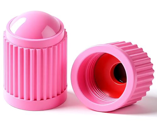 30PCS Tire Valve Stem Caps, Corrosion Resistant, with O Rubber Ring, Airtight Seal Heavy Duty Dustproof Tire Valve Stem Covers for Cars, SUV, Trucks, Bikes, Motorcycles, Bicycles(Pink) - color: Pink, size: 30 pcs