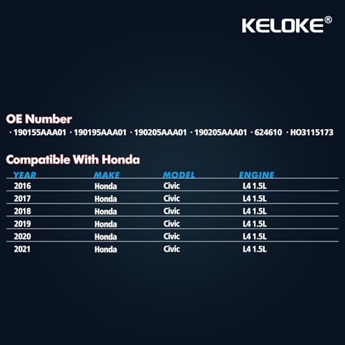 KELOKE Engine Radiator Cooling Fan Assembly with Brushless Motor for Honda - size: 190155AAA01