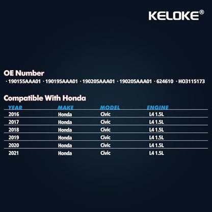 KELOKE Engine Radiator Cooling Fan Assembly with Brushless Motor for Honda - size: 190155AAA01