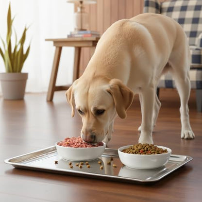 Stainless Steel Oil Drip Pan Set, 2 Pack, 23.6 × 15.7 × 0.8 in with Gloves - size: 31.5 × 19.7 × 1 in-2PCS