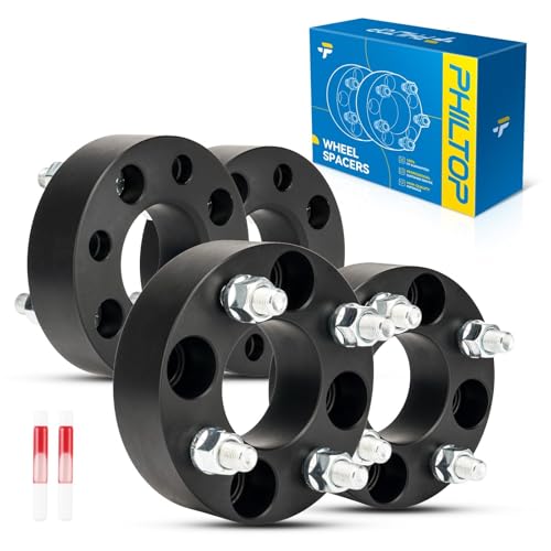 PHILTOP 4x4 ATV Wheel Spacers, Lug-Centric Wheel Spacer 1.5 inch for EZ Go - color: Black, size: 4x4"-62mm-1/2"x20-1.5"-4pcs