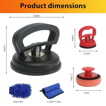 Dent Remover Tool for Car, Car Body Repair Dent Removal Tools, Orange Suction Cup Dent Puller, Hail Damage Repair Kit Dent Puller Tool - color: Orange