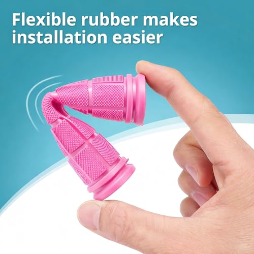 CHUNZEXI 4 PCS Rubber Bike Handlebar Grips - color: Pink