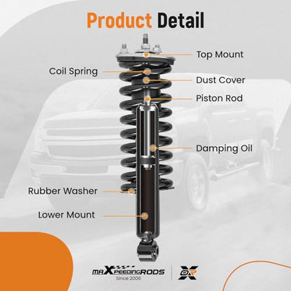 maXpeedingrods 2Pc Front Struts for 2005-2019 Nissan Frontier 4WD RWD - size: 2Pcs-Front Struts