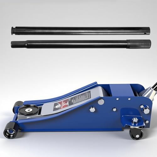 Jack Boss 3 Ton Floor Jack, Hydraulic Car Jack, Low Profile with Dual Pumps, Quickly Lift Steel Service Jack (6600lbs)