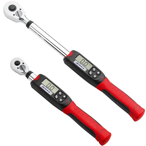 ACDelco ARM601-34 3/8” & ½” Heavy Duty Digital Torque Wrench Combo Kit with Buzzer and LED Flash Notification – ISO 6789 Standards with Certificate of Calibration