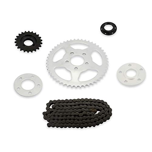 DaSen Chain Drive Transmission Sprocket Conversion Kit Belt to Chain Compatible with Harley Sportster 72 48 Iron Roadster 883 1200 XL 2004-2023