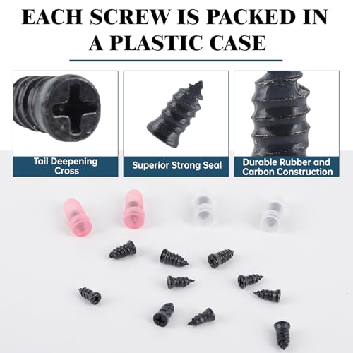 100 PCS Tire Repair Rubber Nail Kit, Vacuum Tire Repair Kits Spiral Rubber Nails, Self-Service Screw in Tire Repair Plugs for Car, Truck, Motorcycle, Tractor Tire Puncture Repair - size: 100PCS