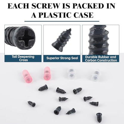 100 PCS Tire Repair Rubber Nail Kit, Vacuum Tire Repair Kits Spiral Rubber Nails, Self-Service Screw in Tire Repair Plugs for Car, Truck, Motorcycle, Tractor Tire Puncture Repair - size: 100PCS