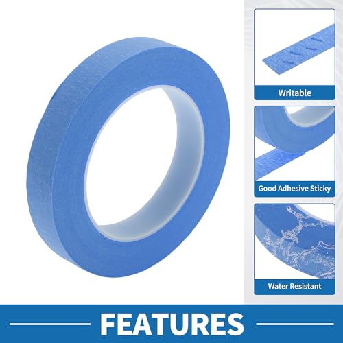 Painters Tape Easy Removal 0.8 Inches x 52.5 Yards Masking Master Tape Blue - color: Blue, size: 0.8 Inches x 52.5 Yards