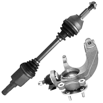 Detroit Axle - Front Left Steering Knuckle CV Axle for Ford Transit Connect - size: 2UX47838/Pair