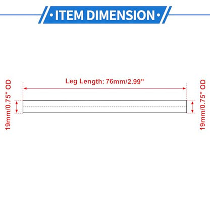 0.75" OD 0° 6063 Aluminum Alloy Tube Intercooler Pipe 3" Length - size: 0.75"OD 3"Length