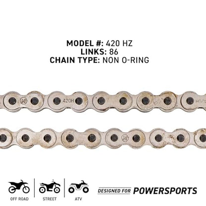 NICHE Drive Sprocket Chain Combo for Kawasaki KLX110 Suzuki DRZ110 Front 14 Rear 33 Tooth 420HZ Standard 86 Links - size: Standard Chain
