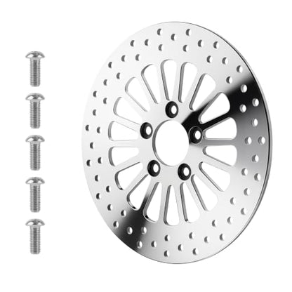 11.8" Rear Brake Rotor Disc with Bolts Mirror‑Polished Stainless Steel 1PCS - size: 1*11.8'' Rear Rotor+Bolt