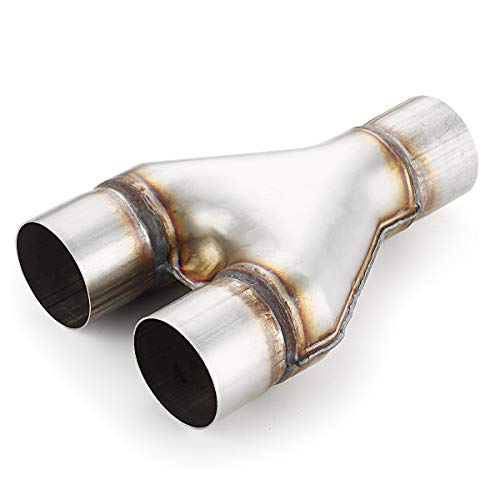 Exhaust Y Pipe 2.5" Inlet, A-KARCK Stainless Steel 2.5" Outlet 10" Long Y Pipe Withstands High Temperatures - color: Y Pipe, size: 2.5inch 10"Long