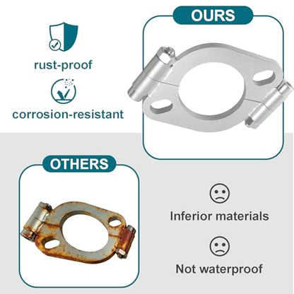 3 inch Exhaust Flange Repair kit, 2PCS Split Flanges with 2 Bolts. - size: 3 inch-2pcs