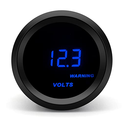 Car Digital Gauge 52mm Blue LED Automobile Meter… (Voltage Gauge) - style: Voltage Gauge