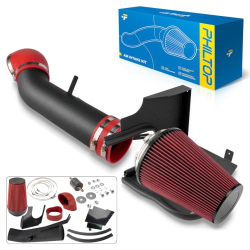 PHILTOP Cold Air Intake Kit for Silverado/Sierra 1500 1999-2006 4.3L, Silverado 2500 HD 2001-2006 6.0L, Tahoe 2000-2006 5.3L (Red) - color: Red, size: 2000-2006 Chevy Tahoe